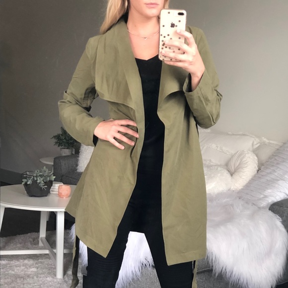 LAST ONE Wayward Wrap Jacket - Olive - Picture 2 of 3